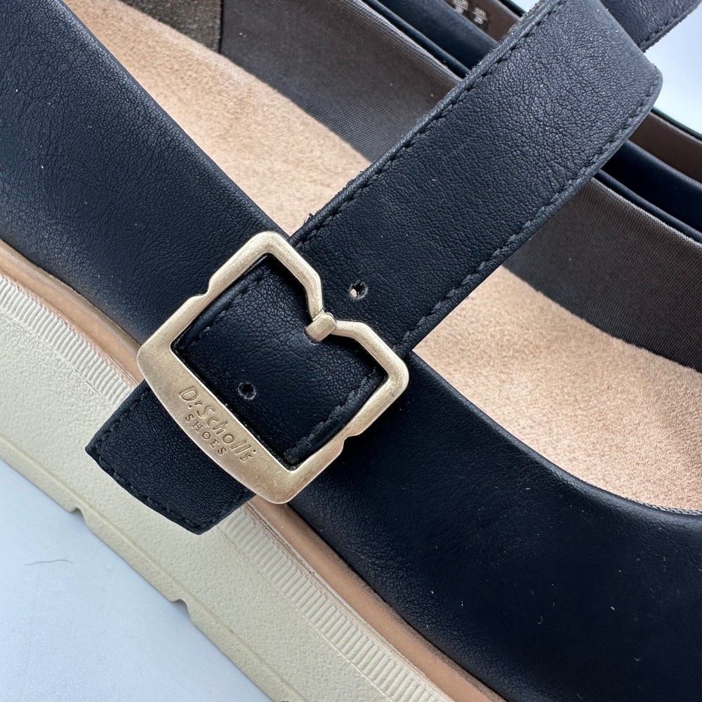 Dr. Scholl's Nice Max MJ Mary Jane Black Platform Buckle Loafers Chunky Goth 8.5 - Picture 12 of 17